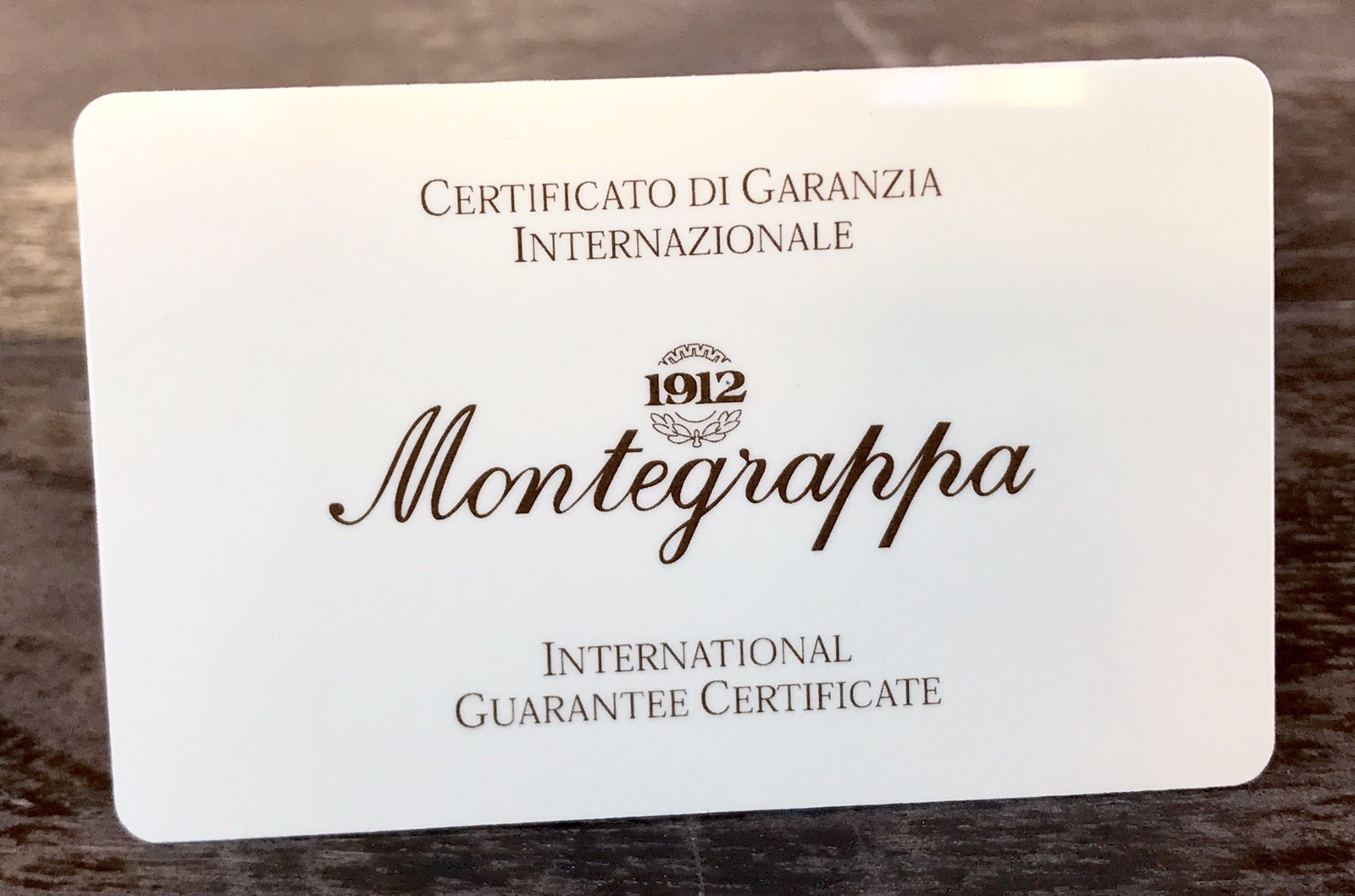Montegrappa Blank Guarantee Certificate Card for Fountain Ballpoint Rollerball Pens