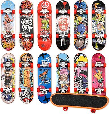 Magicat Premium Fingerboard Set I 12 Cool Finger Skateboards for Kids I  Finger Boards for Boys and Girls I Mini Skateboards for Fingers I Halloween