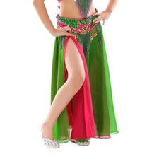 Children's Double Split Double Color Skirt Belly Dance High End Skirt Dance