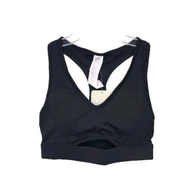 Fabletics Womens Black Kiera Low Impact Sports Back Cutout XS Bra