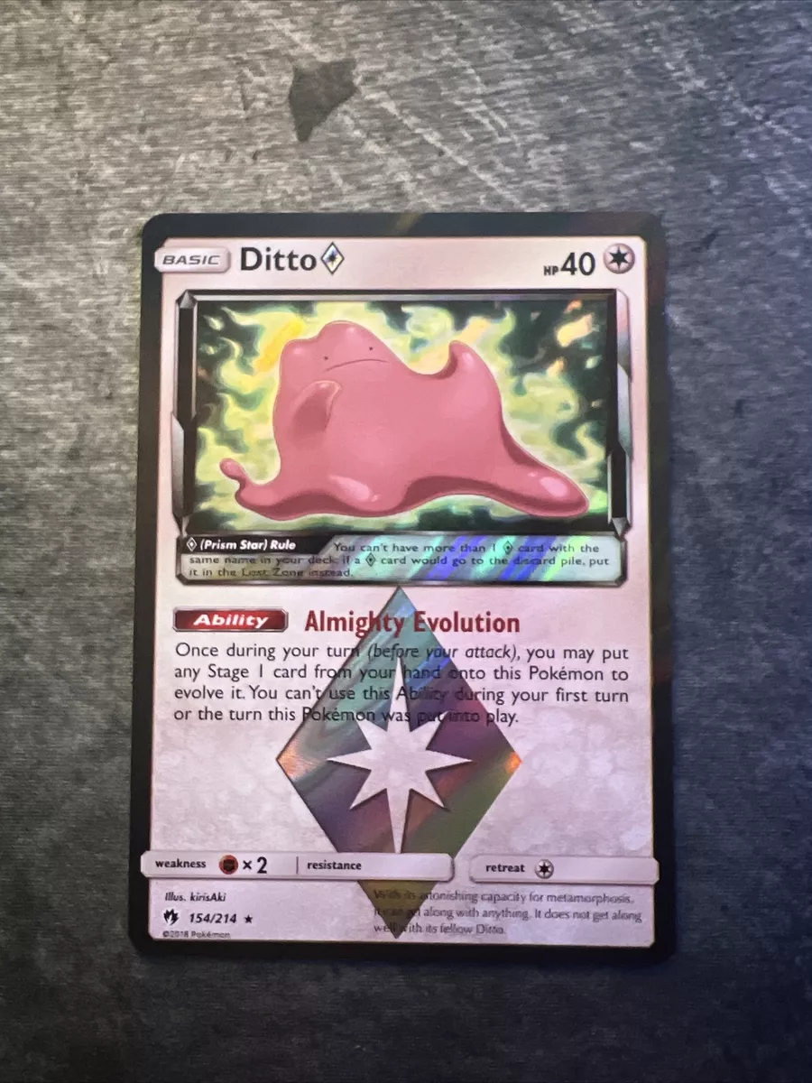 Pokemon TCG Lost Thunder - Ditto 154/214 NM/M - Prism Star