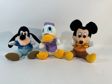 Disney MICKEY'S CHRISTMAS CAROL 1984 Plush Toys LOT Mickey, Scrooge  Goofy