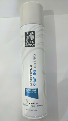 3 PACK Salon Grafix Shaping Hair Spray Super Hold Unscented 10 oz