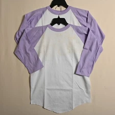 Vintage Cal Cru Baseball T-Shirts 3/4-Sleeve Size M - Lot of 2 - 4269