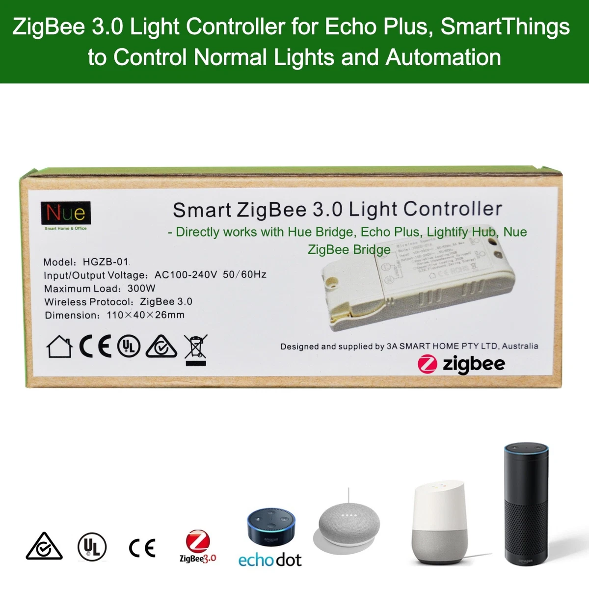 Echo Philips Hue Bridge Compatible Smart ZigBee 3 Light Switch Controller eBay