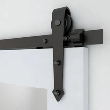 4FT ~ 20FT Sliding Barn Door Hardware Kit for Single/Double/Bypass Arrow Roller