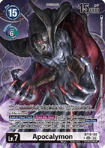 Apocalymon (Alternate Art) BT15-102 SEC Digimon Card Game Exceed Apocalypse - Picture 1 of 1