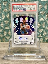 2019 ZION WILLIAMSON RC Auto /25 PSA 10 GEM MT Panini Crown Royale PURPLE POP 1