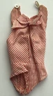 Vintage 1960s Barbie Doll Busy Gal #981 Red White Striped Shirt Bodysuit Blouse,