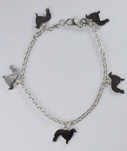 Borzoi 925 Silber AnhäNger Armband Luce-image