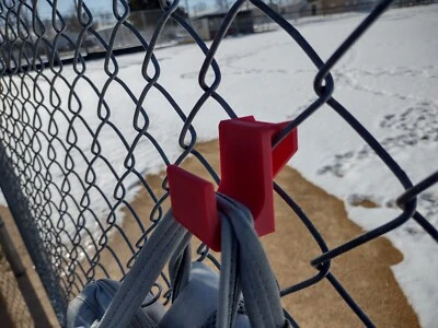 MEISTER TOUGH FENCE HOOKS - Baseball Softball Gear Bag Clip Hanger ABS 50lbs Capacity!