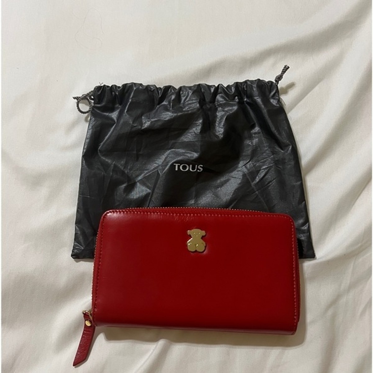 Billetera Roja Billetera Tous Chile Tous Round Zip Long Wallet WOMEN