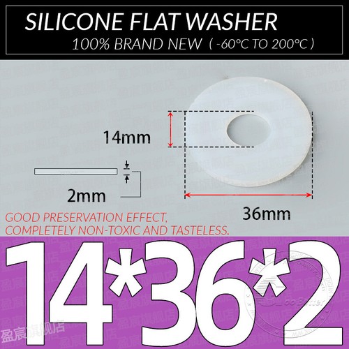 Flachdichtung Silikon Gummi-dichtung Schnurstärke 2MM Flach Dichtung Fittinge - Bild 99 von 117