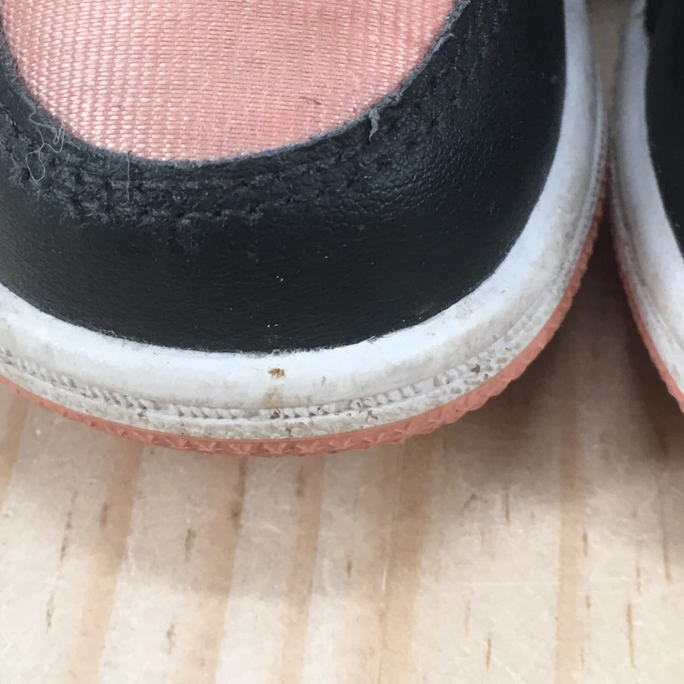 Nike Shoes Kids 6 Girls Jordan 1 Athletic Mid Top Sneakers DM9079-108 Black Pink - Image 3 of 4