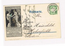 Bayern Privat GA Karte Landesausstellung N&uuml;rnberg 1906 echt gelaufen