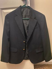George boys 12R navy blue fully lined wrinkle resist classic blazer 2 but jacket