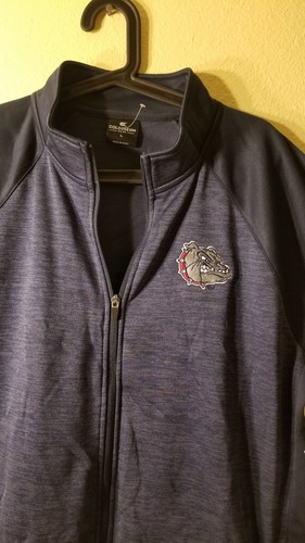 New Men's Colosseum Large Navy Gonzaga Bulldog Full-Zip Jacket 100% Polyester - Picture 3 of 11