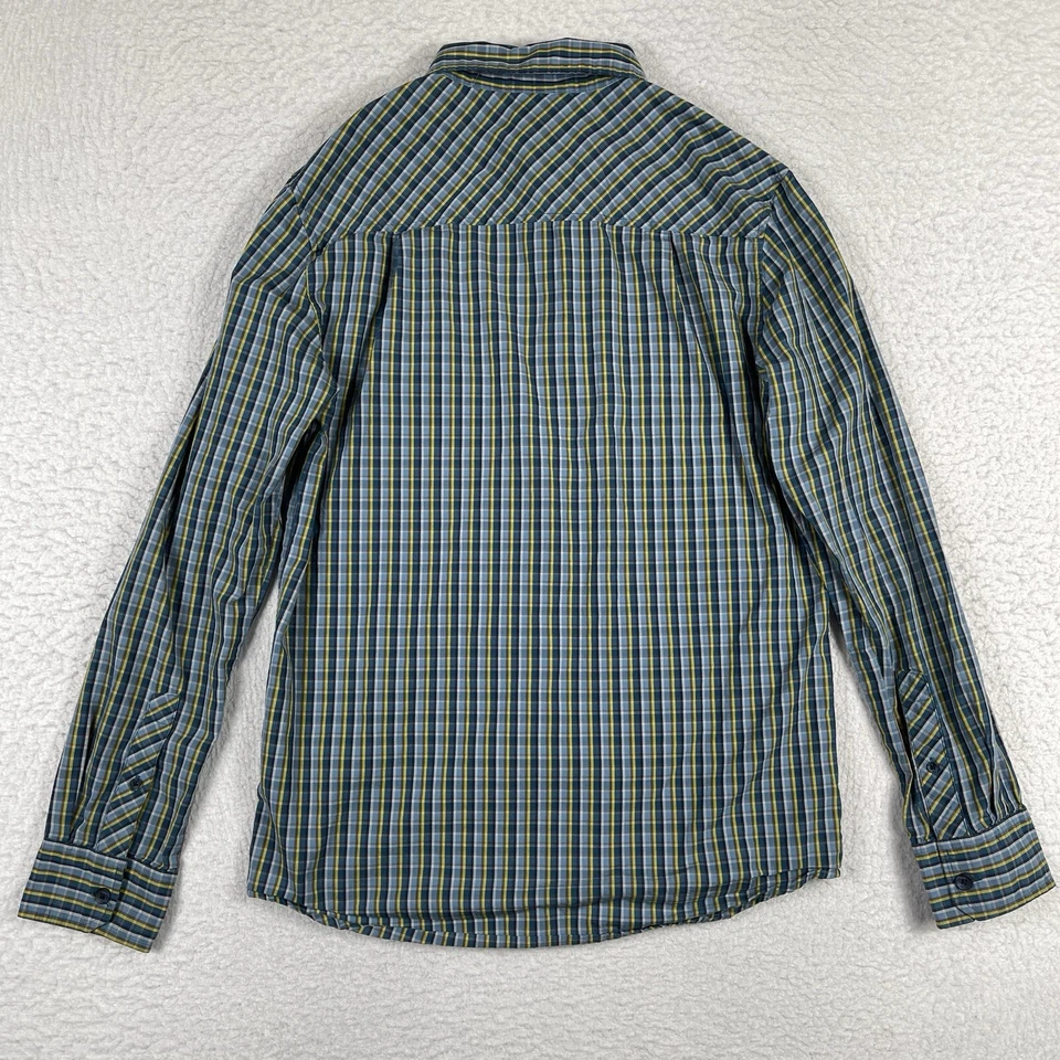 Merrell Shirt Mens Small Blue Plaid Outdoors Cabin Gorpcore Hiking Workwear Camp - Image 2 of 4