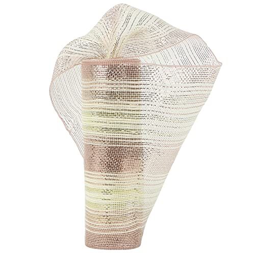 Christmas Mesh Ribbon for Wreath Gold Silver 10 inch Rose Gold Ombré & Cotton - Picture 4 of 7