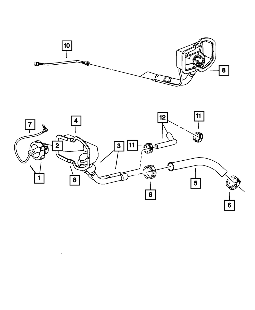 OEM NEW 200408 Mopar Dodge Ram 1500 2500 3500 Fuel Tank Filler Hose