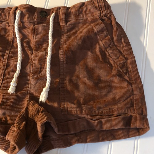 SO Corduroy Shorts Girl's Size 16 ? Rust Color Elastic Waist - Picture 5 of 7