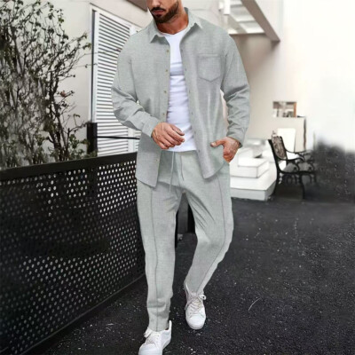 Mens Sweatsuits Piece Sport Tracksuit Jogger Sweat Pants Suits