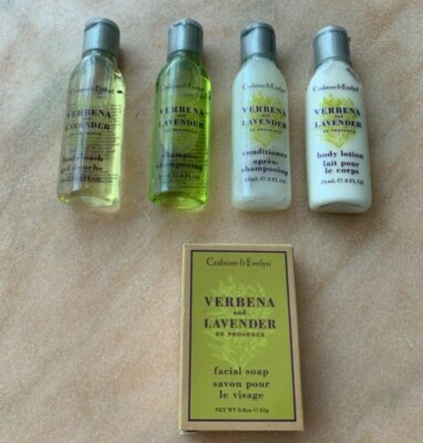 CRABTREE and EVELYN Verbena and Lavender Pflege Set 1*25g 4*24ml New