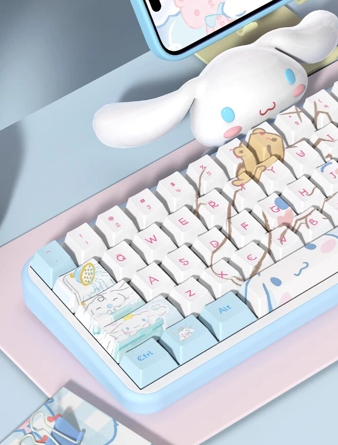 Cinnamoroll PBT 138/158 Keys Keycaps Key Caps For Cherry Mechanical Keyboard  - Image 4 of 4