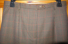 Vintage PENDLETON Brown HOUNDSTOOTH Virgin WOOL Lined PANTS Slacks TROUSERS 10