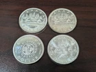 Lot Of 4 Old Canadian 80% Silver Dollars In Nice Condition