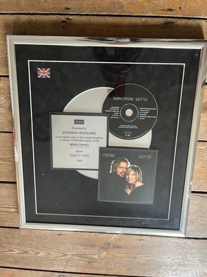 Barbra Streisand   Guilty Too (2006) - Official Rare BPI Platinum Sales Award
