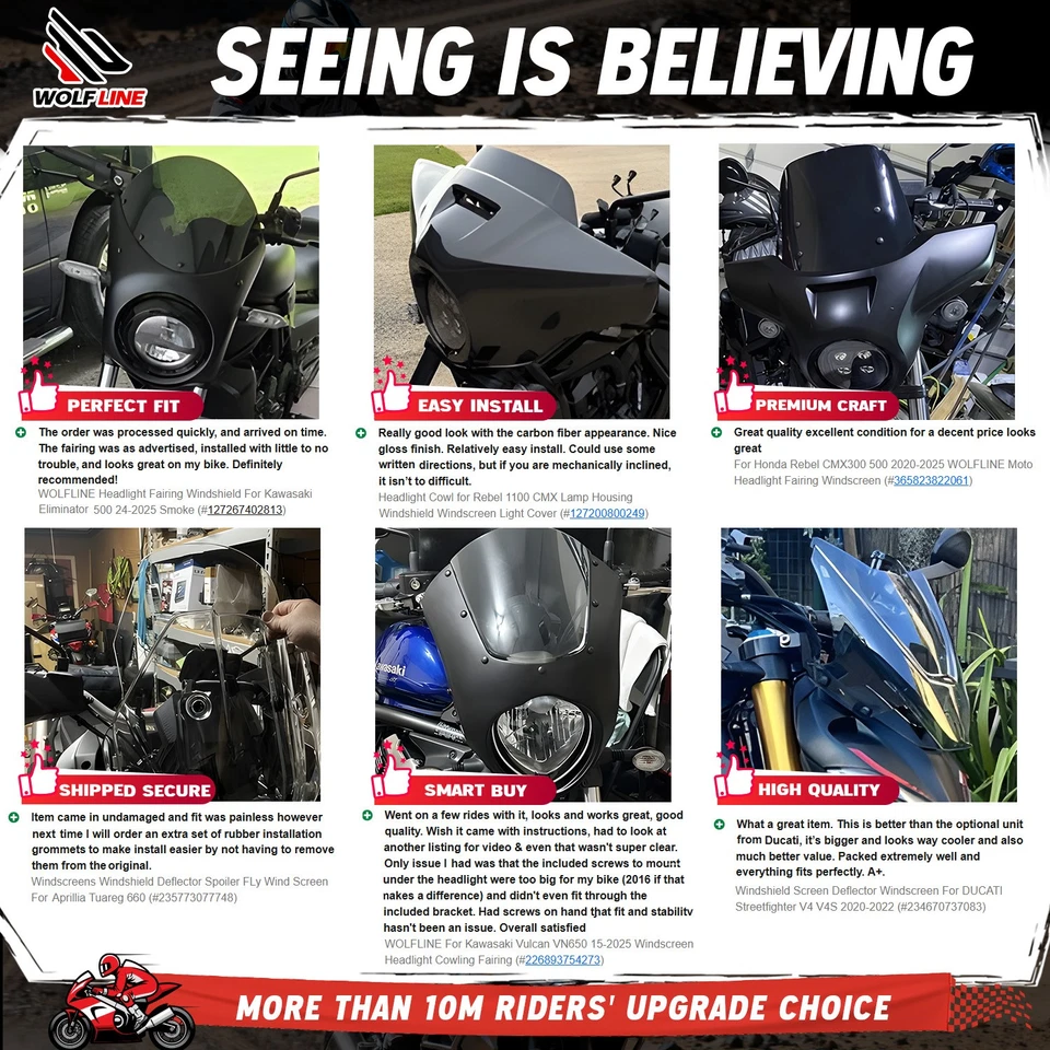 WOLFLINE Windshield for Vespa Primavera 150 GTS 250 300 2017-2019 Light Smoke - Image 2 of 4