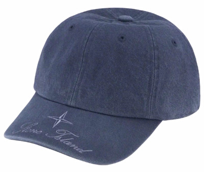 Authentic Supreme x Stone Island Denim 6-Panel Hat Navy/Blue FW23