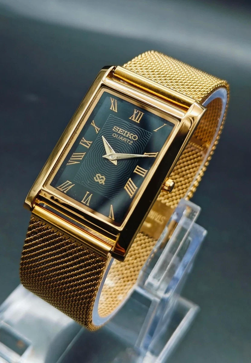 Seiko Gold Plated Band Rectangle Wristwatches for sale | eBay