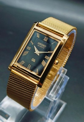 Rare Vintage Seiko Slim Tank Quartz Men's Wrist Watch With Free DDP Shipping