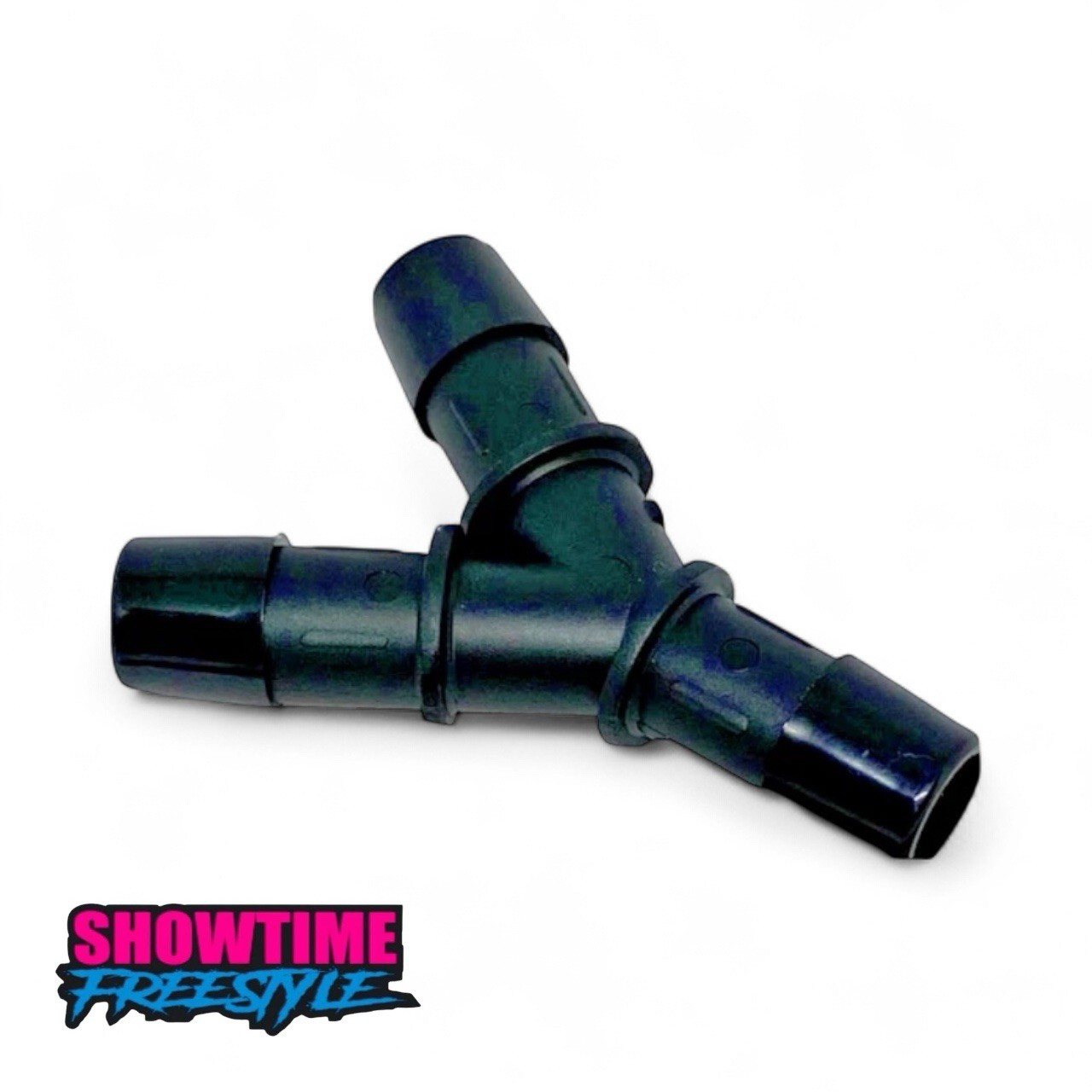 (1) One 1/2" Nylon Wye Y 3-Way Barb Black Tube Connector Fitting