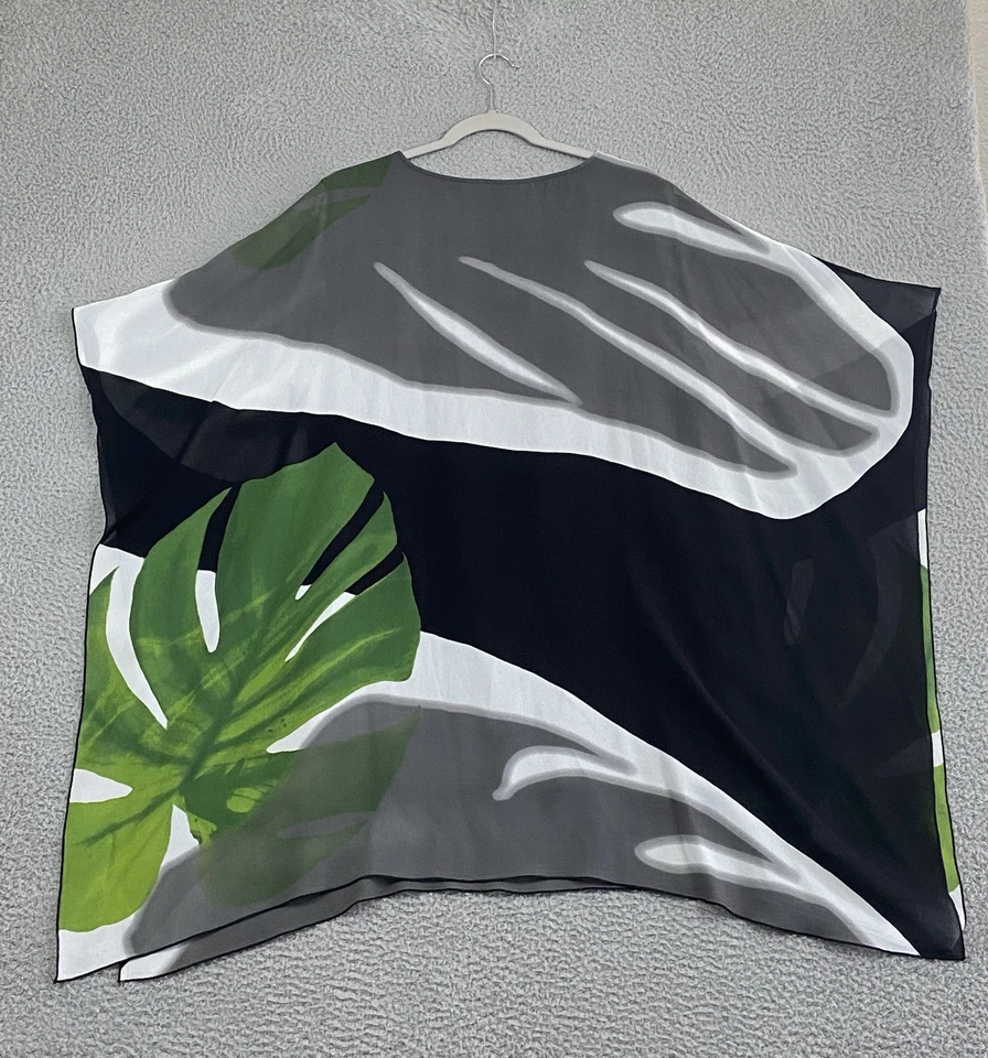 Blusa túnica CAROLINE ROSE Plus 2X vestido sin mangas tejido caftán + jersey artístico por usar Foto 2 de 4