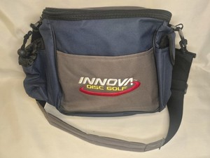 Innova Disc Golf Shoulder Bag - Holds 12 Discs  12” x 10” Blue & Gray