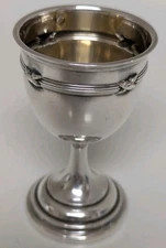 Antique 1800s Dutch 830s Marked Silver Egg Cup Footed 17g  Netherlands 2.75"T