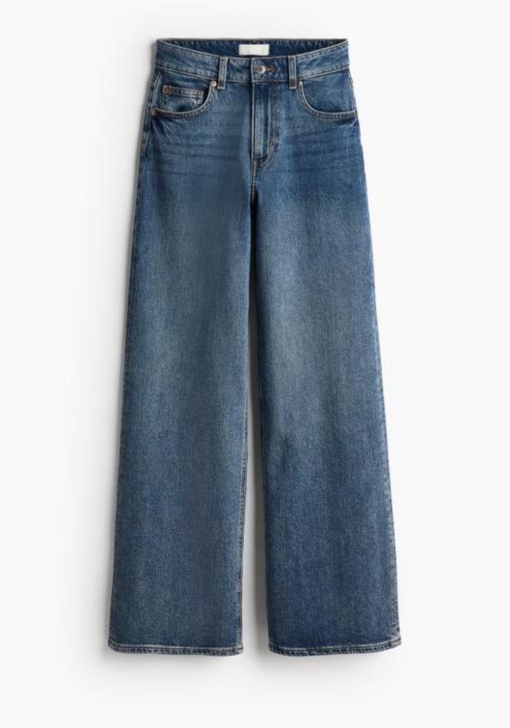H&M Harper High Rise Wide Leg Jeans In Denim Blue Size 4 P/N 1045459