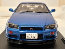 1/18 Nissan Skyline Gt-R Bnr34 Blue Solid S
