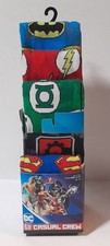 DC Super Heroes 6 Pack Casual Crew Mens Novelty Socks Size 8-12