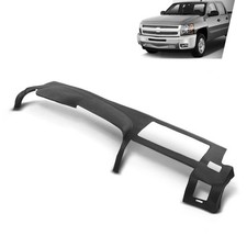Dash Cover Dashboard Panel Black Compatible with Chevy Silverado/GMC Sierra 2007