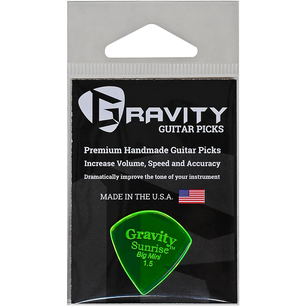 GRAVITY PICKS Sunrise Big Mini Полированные флуоресцентные зеленые медиаторы 15 мм 2290₽