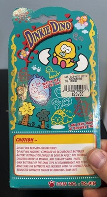 Dinkie Dino Virtual Pet Green Keychain TK-910 Tamagotchi Dinokun