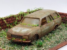 Abandoned Cars. Ein Peugeot 504 Van  Diorama....