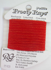 Rainbow Gallery  Frosty Rays Petite  Needlepoint Thread  PY409 Scarlet