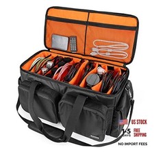 DJ Cable File Bag with Detachable Padded Bottom and Dividers, Travel Gig Bag