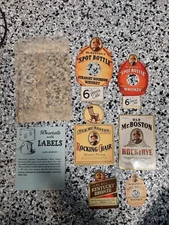Vintage Mr. Boston's  SPOT BOTTLE Whiskey Label Lot - Set of 6