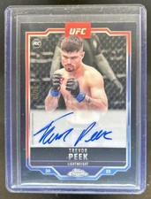 2025 Topps UFC Chrome Trevor Peek Auto RC Black Refractor #/10 Rookie